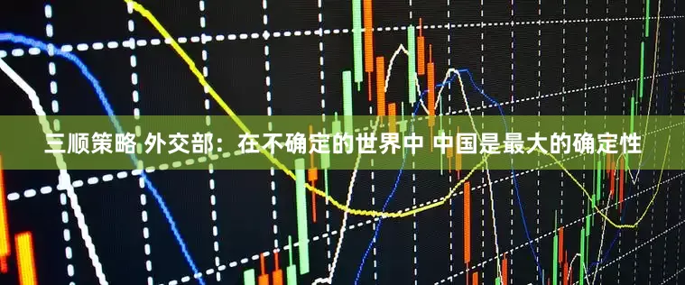 三顺策略 外交部：在不确定的世界中 中国是最大的确定性