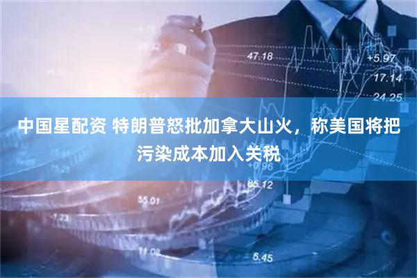 中国星配资 特朗普怒批加拿大山火，称美国将把污染成本加入关税